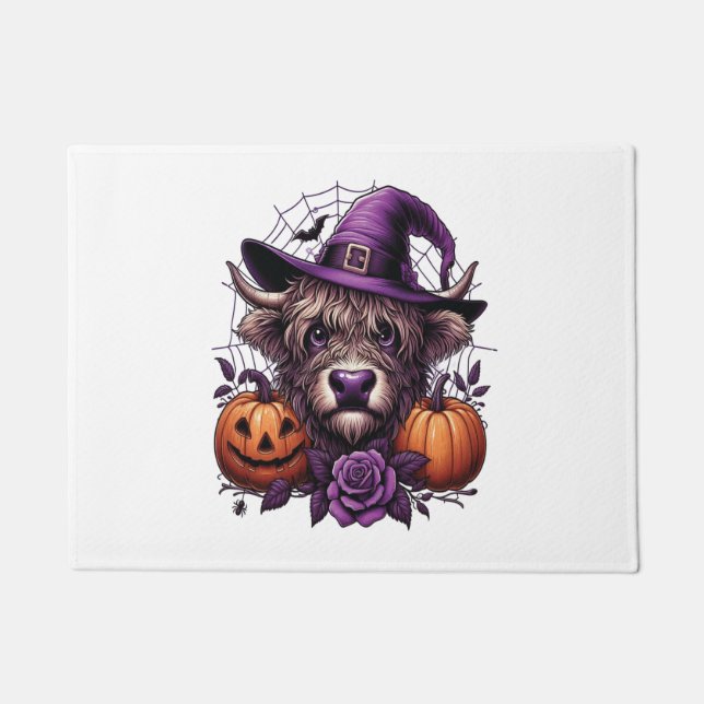 Felpudo Vaca Halloween de Witch Highland (Anverso)