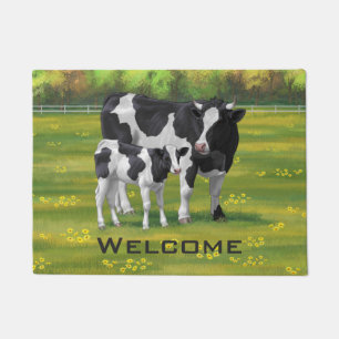 Felpudo Vaca Holstein y ternera en salsa de verano