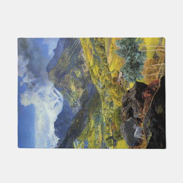 Felpudo Val d'Aosta (majestuoso paisaje alpino italiano) (Anverso)