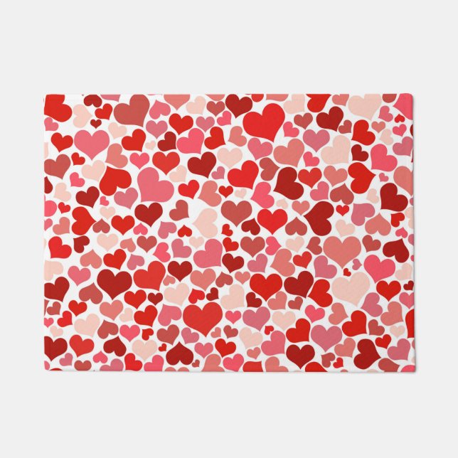 Felpudo Valentine's Day Hearts Pattern (Anverso)