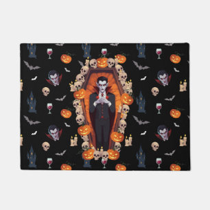 Felpudo 🦇 Vampiro gótico Negro Doormat 🖤 🎃