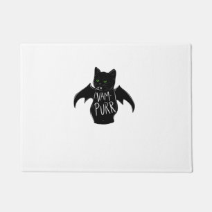 Felpudo Vampurr Stay Spooky lindo gato gato gracioso negro