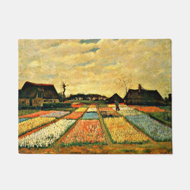 Felpudo Van Gogh - Camas de flores en Holanda (Anverso)