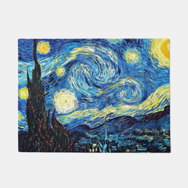 Felpudo Van Gogh - noche estrellada (Anverso)
