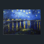 Felpudo Van Gogh - Noche estrellada sobre el Ródano,<br><div class="desc">La famosa obra de arte de Vincent van Gogh,  Noche estrellada sobre el Ródano</div>