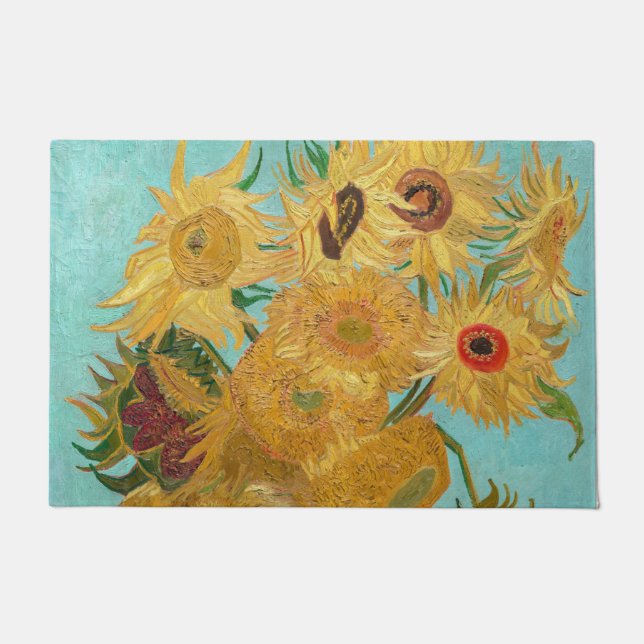 Felpudo Van Gogh - Vase con 12 girasoles (Anverso)