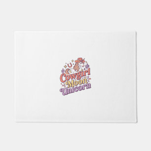 Felpudo Vaquera Unicornio Luna Unicornio Diseño de Merch C