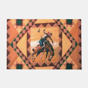 Felpudo Vaquero occidental del jinete del Bronc 24" x 36"