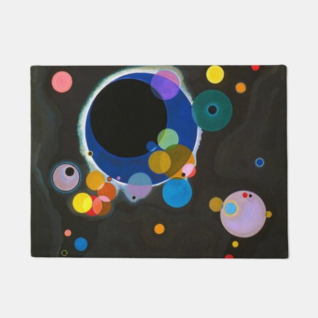 Felpudo Varios círculos Wassily Kandinsky (Anverso)