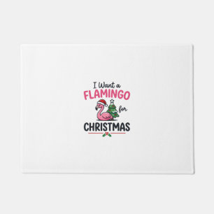 Felpudo Vector de cita de Navidad de flamenco