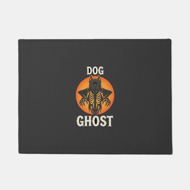 Felpudo Vector Fantasma de Perro Halloween Terror (Anverso)