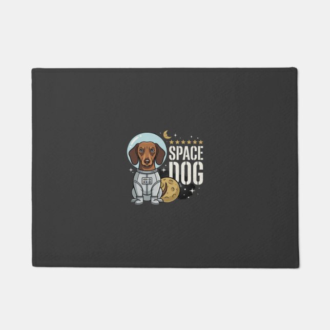 Felpudo Vector perro espacial astronauta Dachshund (Anverso)