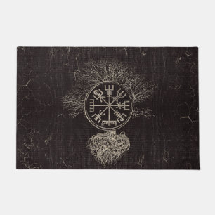 Felpudo Vegvisir y árbol de la vida - Yggdrasil