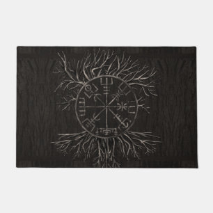 Felpudo Vegvisir y árbol de la vida Yggdrasil
