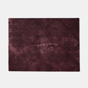 Felpudo Velvety Wine Damask Bordeaux Sangria Grunge Glam