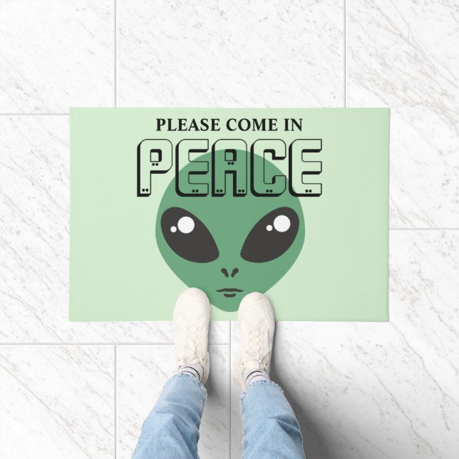 Felpudo Ven en paz Alien (Interior)