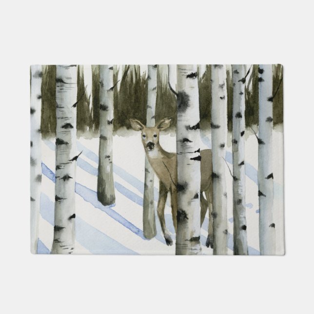 Felpudo Venado en la nieve (Anverso)