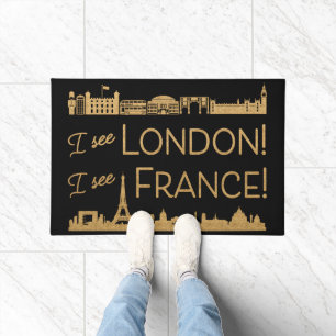 Felpudo Veo Londres que veo el oro de Francia y divertido