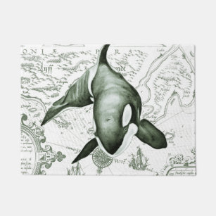 Felpudo Verde del mapa de la orca