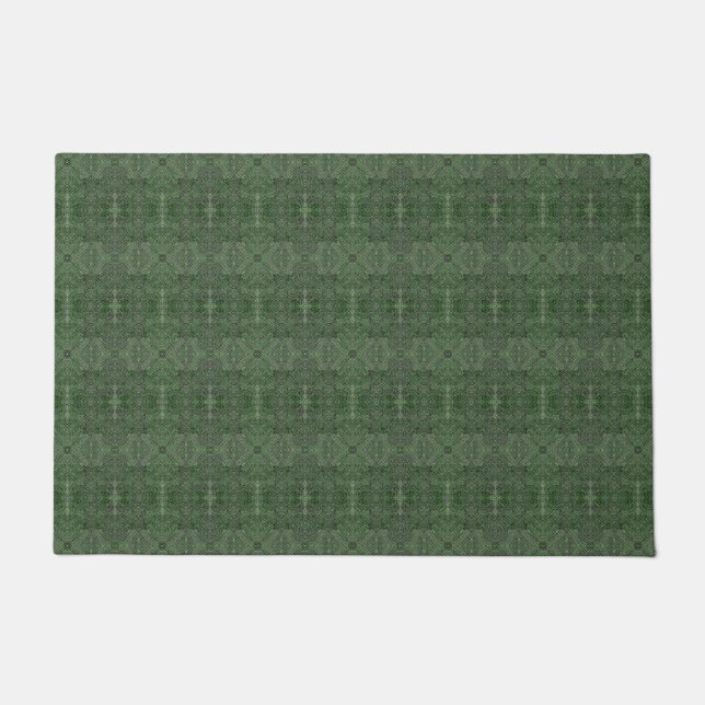 Felpudo Verde gris oscuro texturado. (Anverso)