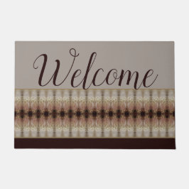 Felpudo Verde gris y negro cereza