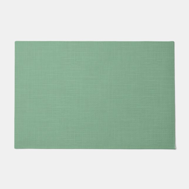 Felpudo Verde menta sólido texturizado  (Anverso)