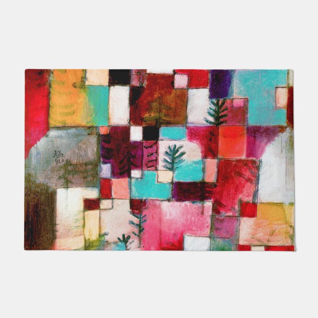 Felpudo Verde Rojo y Violeta, Paul Klee (Anverso)
