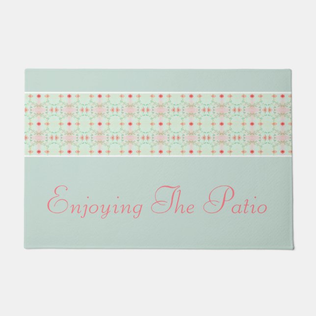 Felpudo Verde Rosa Y Azul (Anverso)