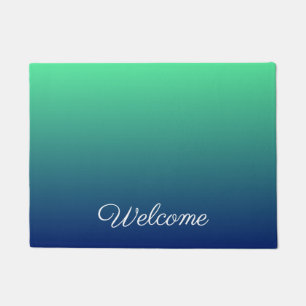 Felpudo Verde y azul personalizados sombríos