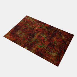 Felpudo Vermelho foresfolado sobre o cinza áspero