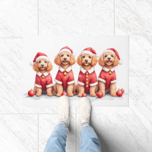 Felpudo Vestido de Navidad para Cockapoo con Sombrero de S