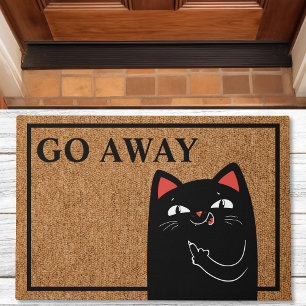 Felpudo Vete Gato con Dedo Medio Funny Alfombrilla