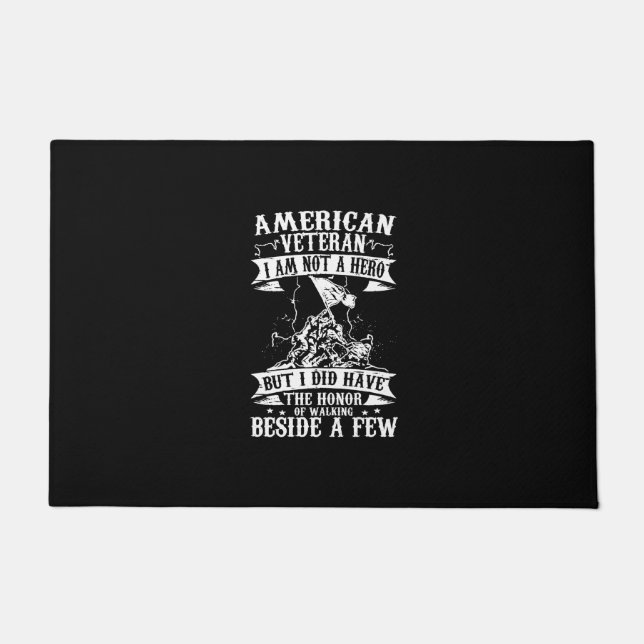Felpudo veterano estadounidense no soy un héroe, pero tuve (Anverso)