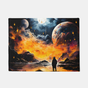 Felpudo Viajero Astronauta Horizonte Cósmico Viaje