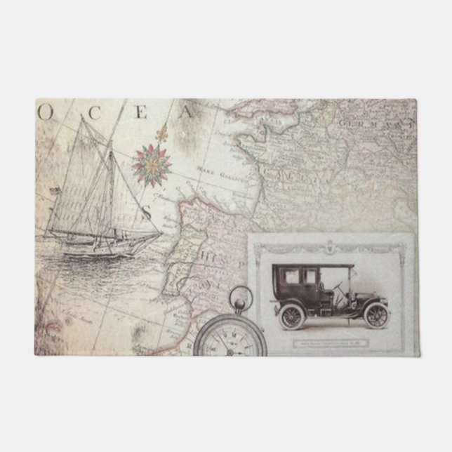 Felpudo Viajes vintage (Anverso)