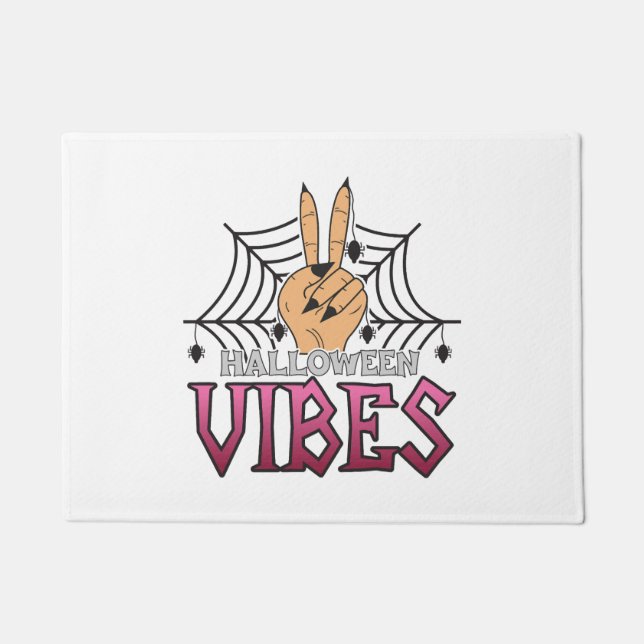 Felpudo Vibes de Halloween, Halloween, miedo, disfraces (Anverso)