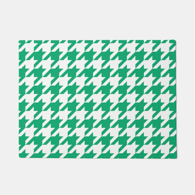 Felpudo Vichy Verde y Blanco con Pata de Perdiz (Anverso)