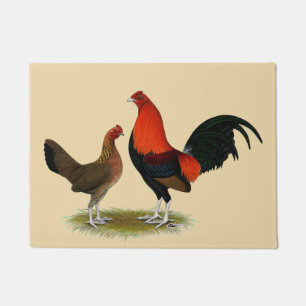 Felpudo Viejo juego inglés Bantams: BB Red Pair