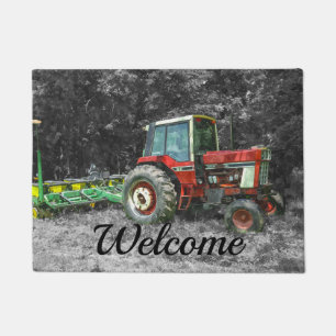 Felpudo Viejo Tractor Internacional Painterly Doormat