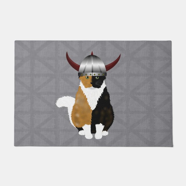 Felpudo Viking Calico Cat Doormat (Anverso)