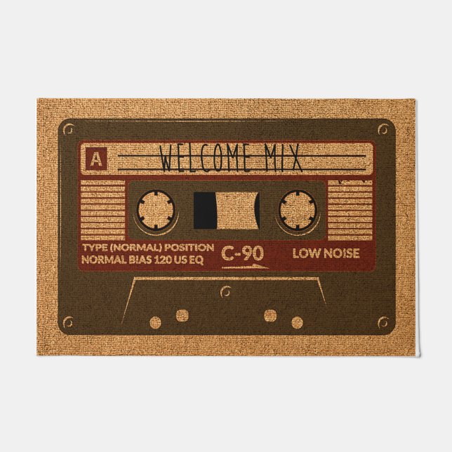 Felpudo Vinatge Radio Doormat, Retro Mat Present (Anverso)