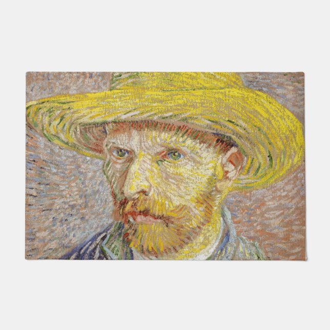 Felpudo Vincent van Gogh - Autorretrato con Gorra de paja (Anverso)