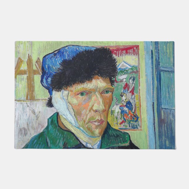 Felpudo Vincent van Gogh - Autorretrato con oreja vendada (Anverso)
