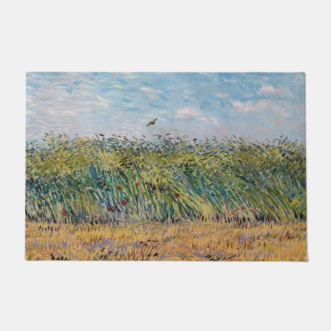 Felpudo Vincent van Gogh - Campo de Trigo con un Lark (Anverso)