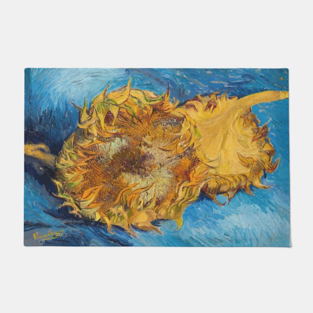 Felpudo Vincent van Gogh - Dos girasoles cortados (Anverso)