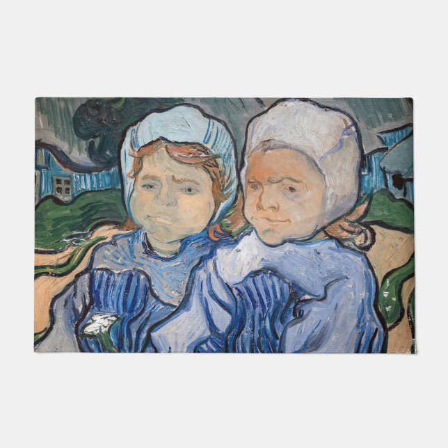 Felpudo Vincent van Gogh - Dos niñas pequeñas (Anverso)