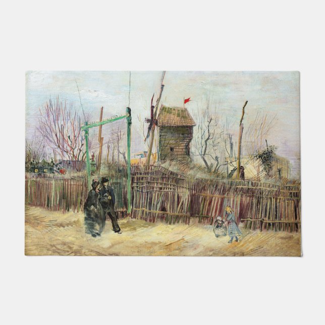 Felpudo Vincent van Gogh - Escena callejera en Montmartre (Anverso)