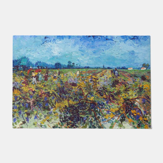 Felpudo Vincent van Gogh - Green Vineyard (Anverso)
