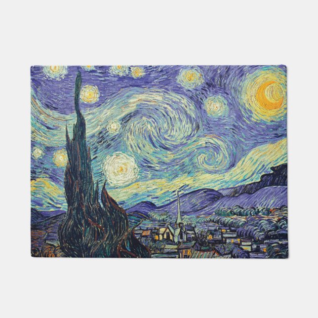 Felpudo Vincent Van Gogh La Noche Starry (Anverso)