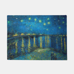 Felpudo Vincent Van Gogh Noche estrellada sobre el Ródano